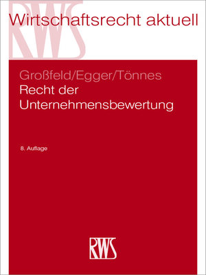 cover image of Recht der Unternehmensbewertung